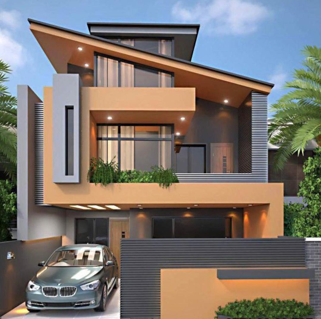 Architectural render of a modern residential design