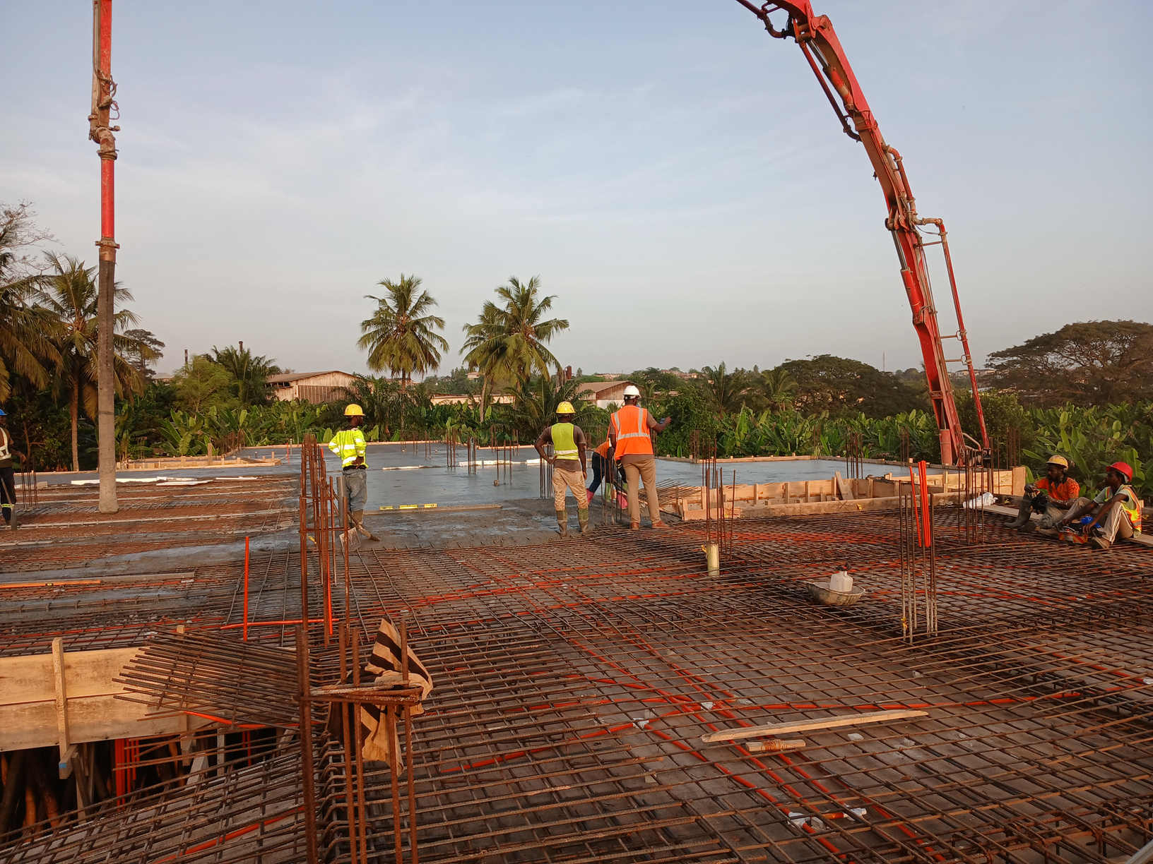 Wiseclay Ventures crew on a concrete slab pour